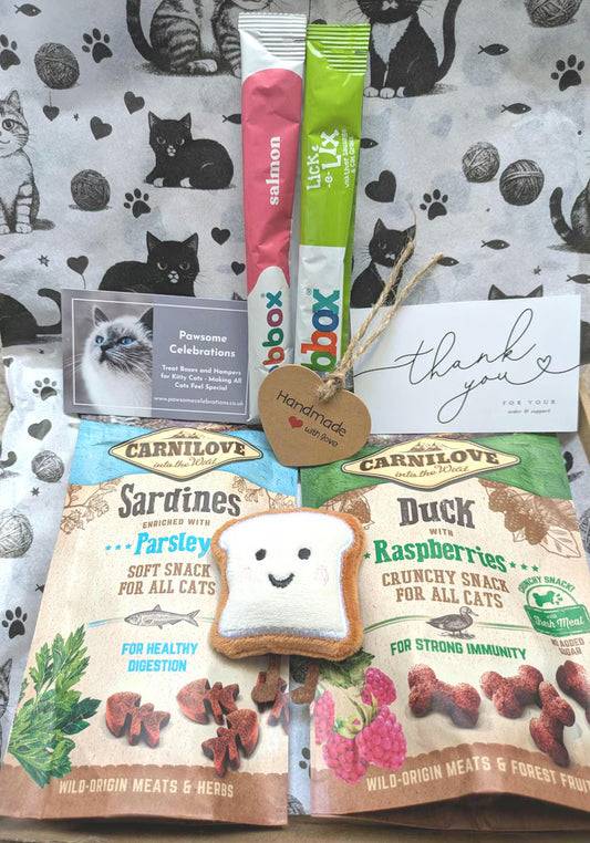 Deluxe Grain-Free Cat Treat Box, Potato Free, Sardine, Duck, Valentines, Immunity Boosting