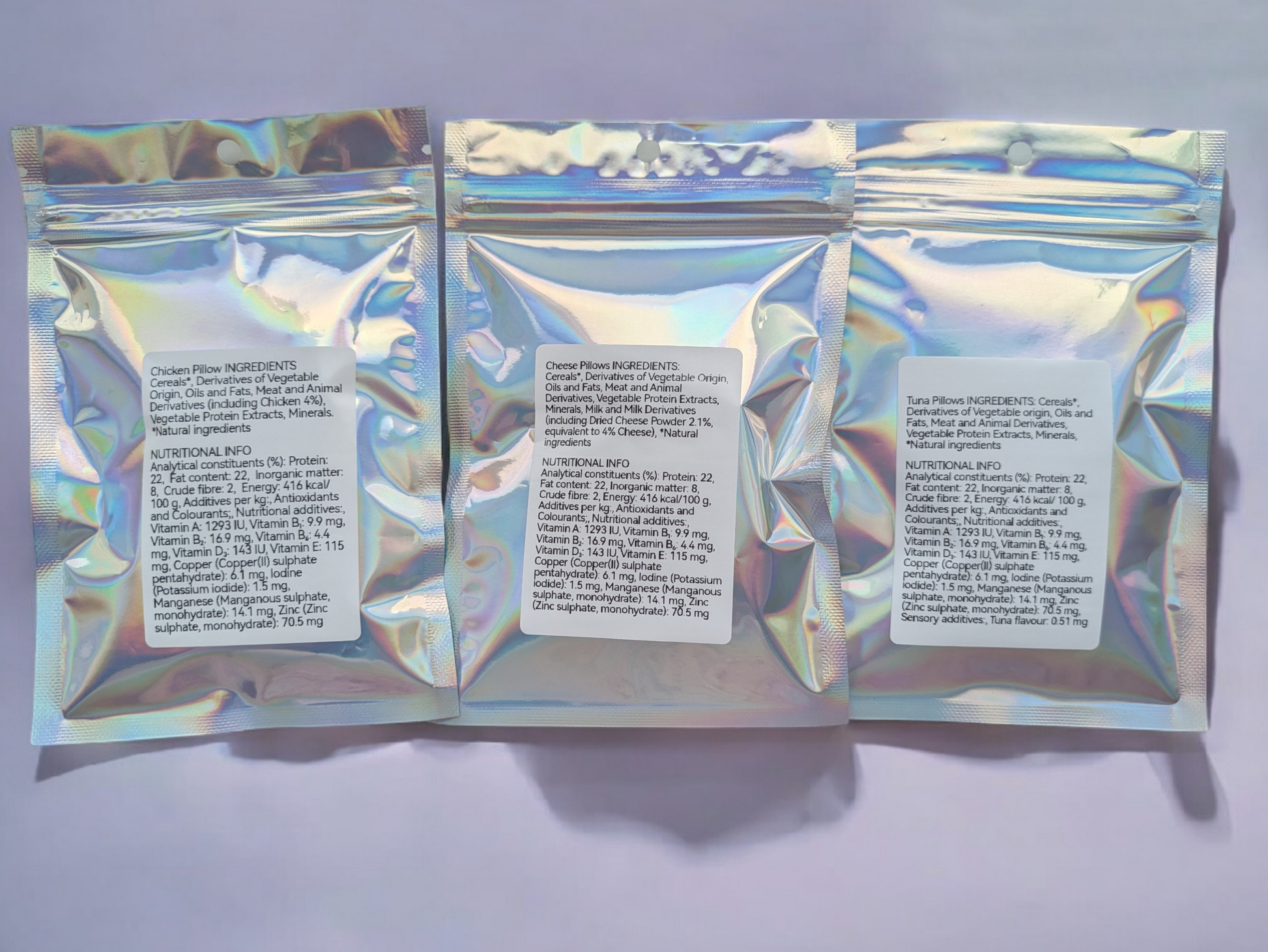 ingredients on handmade cat treats