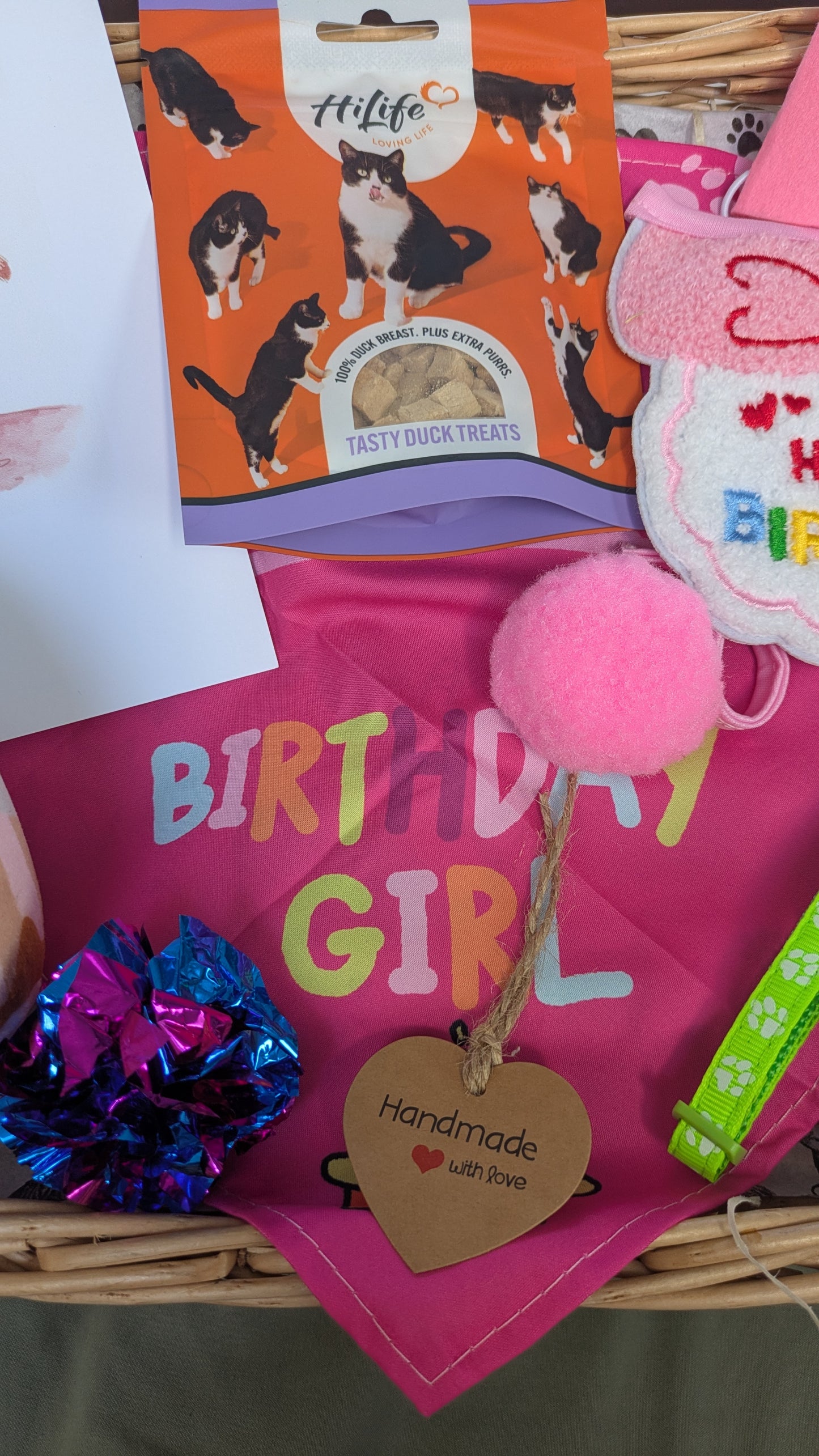 Luxury Cat Birthday Gift Box with Treats and Toys - Personalised